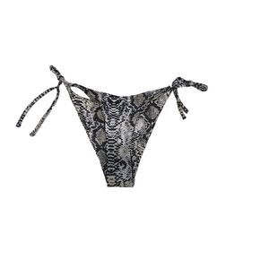 NWT Zaful black and white snakeskin pattern bikini bottoms - S